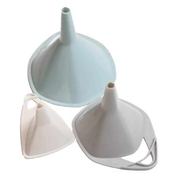 Konyhai tölcsér 3 darabos szett kék szürke fehér