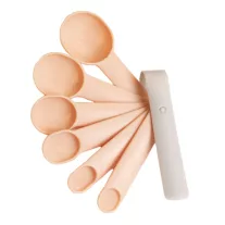 Konyhai mérőkanál 6 darabos szett bézs