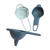 Többfunkciós tölcsér szűrő 3 részes szett sőtétkék