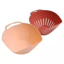 Müanyag konyhai szűrő 2 részes bézs