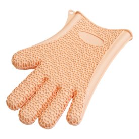   Vastag szilikon hőálló sütőkesztyű edényfogó kesztyű bézs