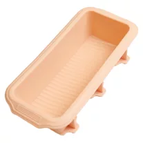 Szilikon kenyér és kalács sütőforma 27x13x6 cm bézs