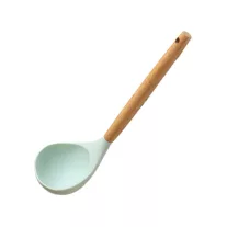 Fanyelű szilikon merőkanál 30 cm kék