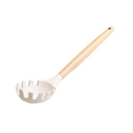 Fanyelű szilikon tésztakanál 30 cm fehér