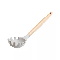 Fanyelű szilikon tésztakanál 30 cm szürke