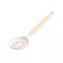 Fanyelű szilikon szűrőkanál 30 cm fehér