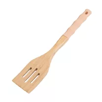 Szilikon nyelű fa fordítólapát 30 cm bézs