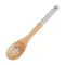 Szilikon nyelű fa szűrőkanál 31 cm szürke