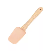 Fanyelű szilikon konyhai lapát 19 cm bézs