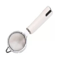 Műanyag nyelű teaszűrő 22 cm fehér