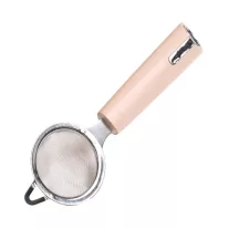 Műanyag nyelű teaszűrő 22 cm bézs