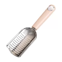 Rozsdamentes acél kézi konyhai reszelő 24 cm bézs