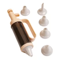 Habkinyomó és dekoráló készlet 23 cm bézs