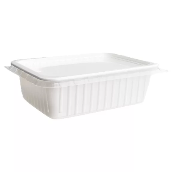 Szögletes Elviteles Doboz PP fehér 750 ml PNG