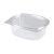 Oval Hinged lid container ps 750ml víztiszta