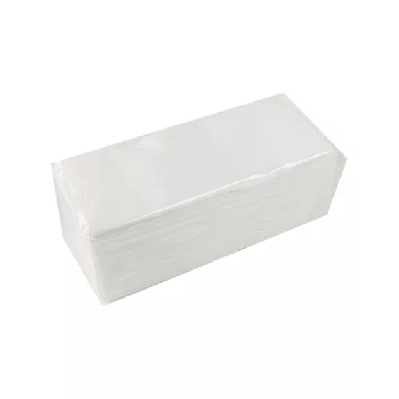 Papír kéztörlő V hajtott 2 rétegű 25x21 cm 150 lap/csomag fehér Papír kéztörlő V hajtott 2 rétegű 25x21 cm 150 lap/csomag fehér
