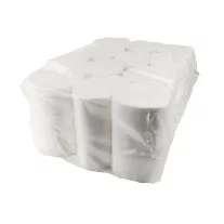   Papír kéztörlő tekercses duda nélkül 2 rétegű 21x15 cm fehér