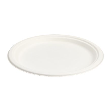 Papír Tányér (Cukornád) 26 cm Fehér