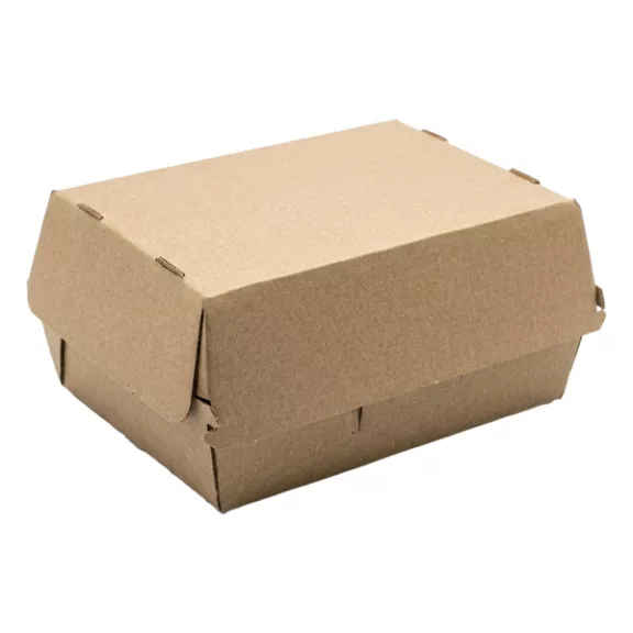 Hamburgeres doboz elválasztóval hullámkarton 21x13x11 cm 