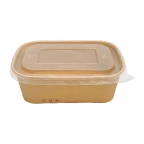 Kraft szögletes ételes doboz tetővel 750 ml