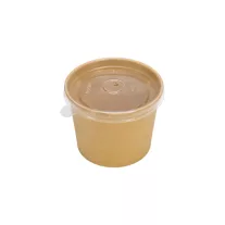 Papír levesestál tetővel 300 ml kraft