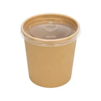 Papír levesestál tetővel 475 ml kraft