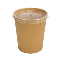 Papír levesestál tetővel 750 ml kraft