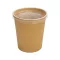Papír levesestál tetővel 750 ml kraft