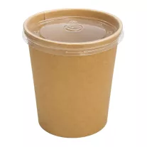 Papír levesestál tetővel 950 ml kraft