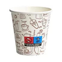 Papírpohár 150 ml Latte Mintás (Ø70mm)