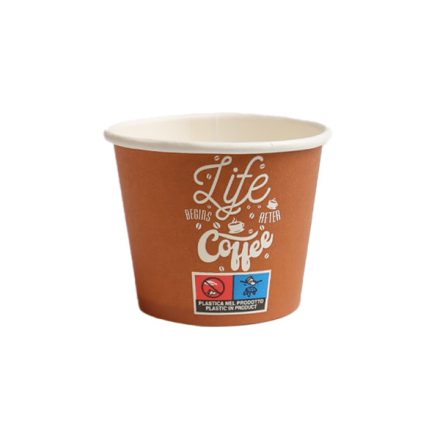 Papírpohár 50 ml Life Is Coffee Mintás