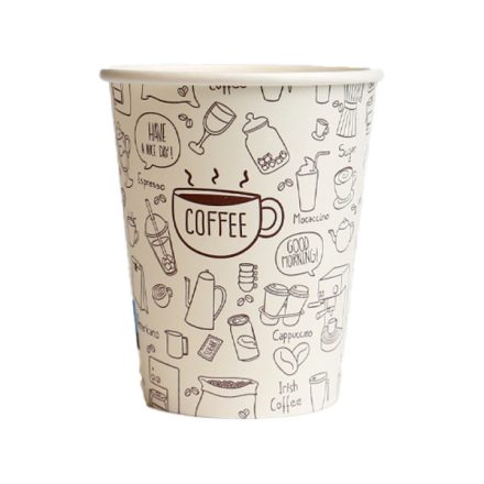 Papírpohár 250 ml Latte Mintás (Ø80mm)