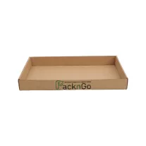 Logózva Streetfood papírtálca 26x16x3 cm Barna 
